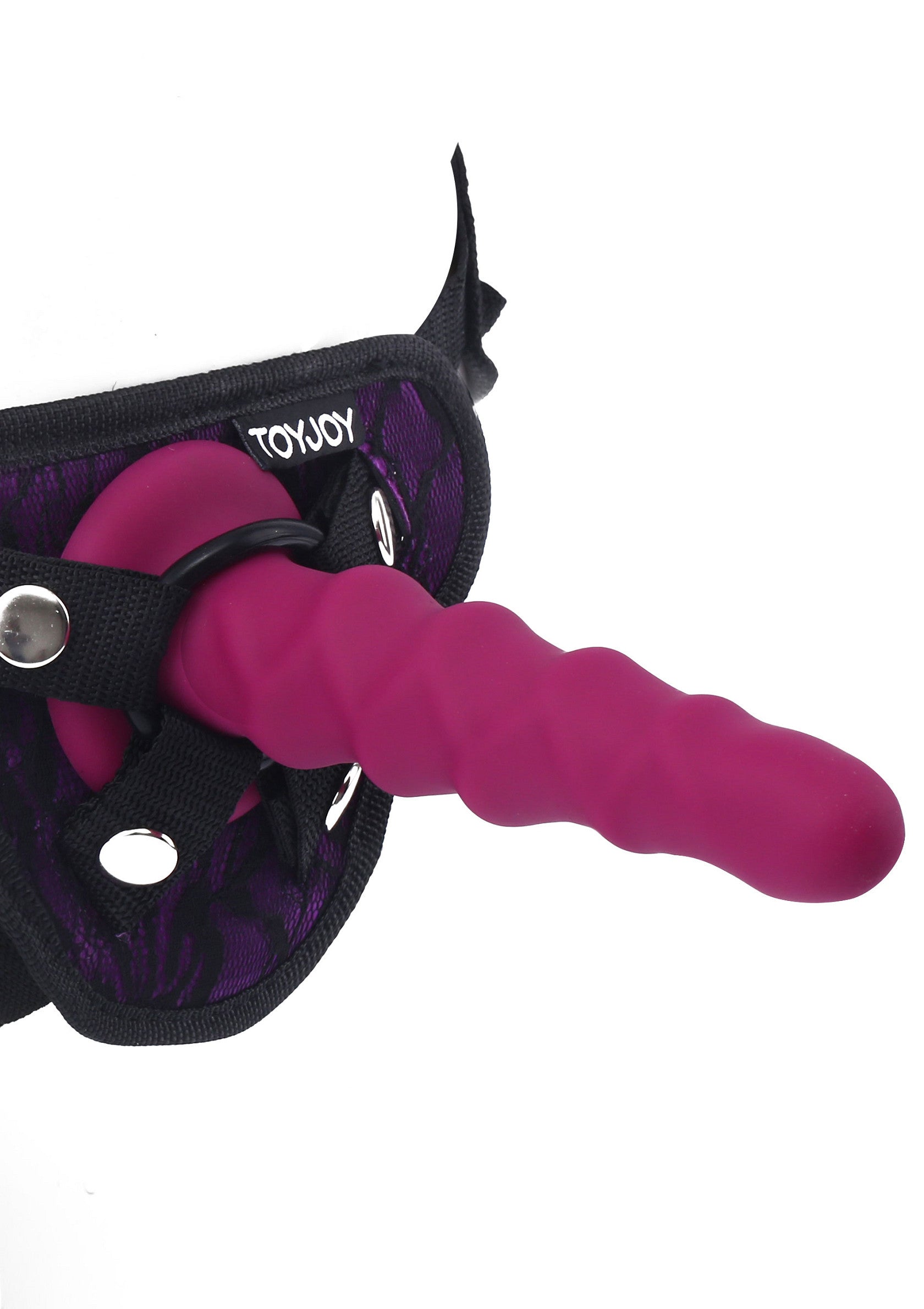 Gode-ceinture ToyJoy Harness Dong Ribbed Silicone 16 cm