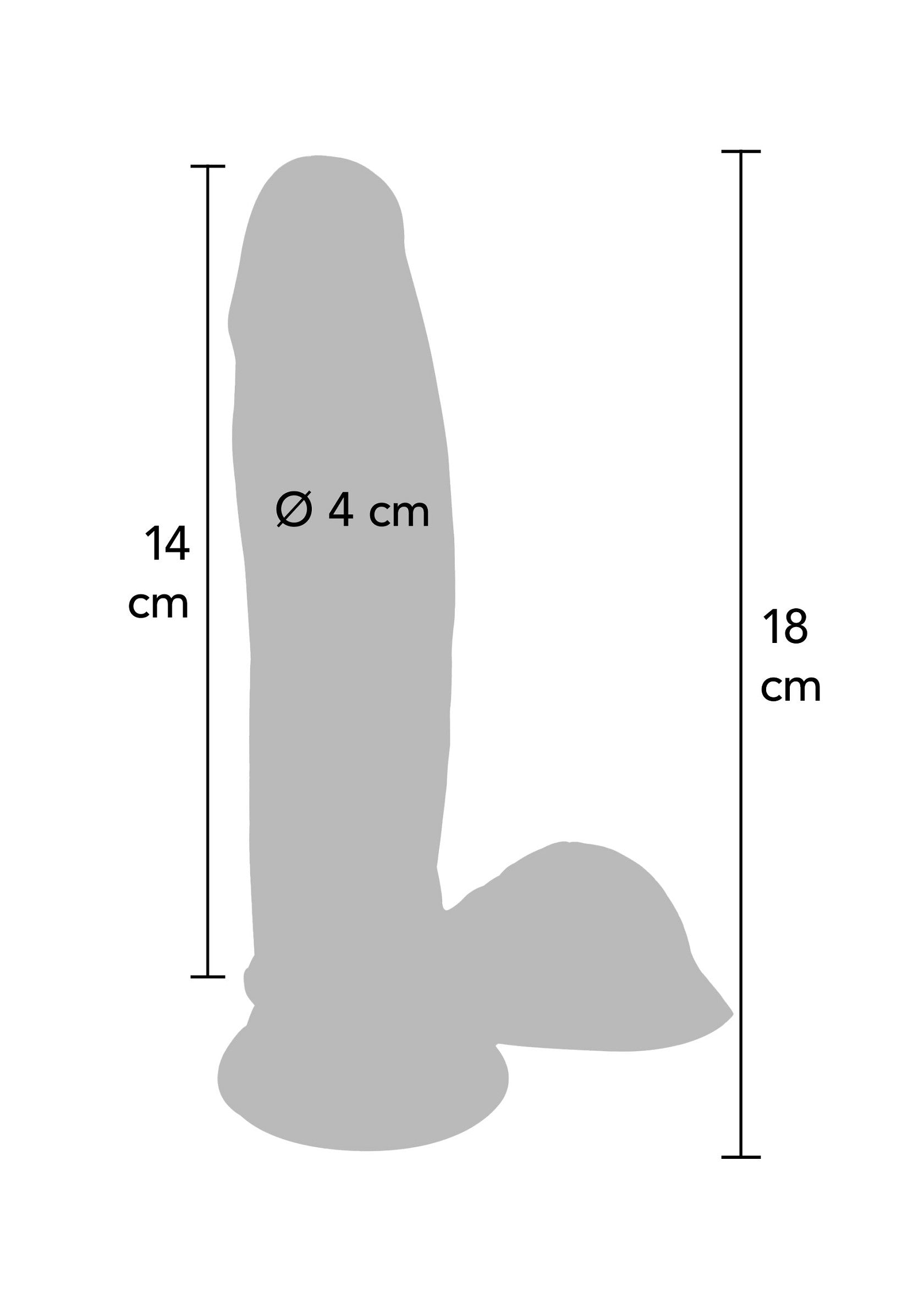 Dildo ToyJoy Dual Density Dildo TPE 18 cm