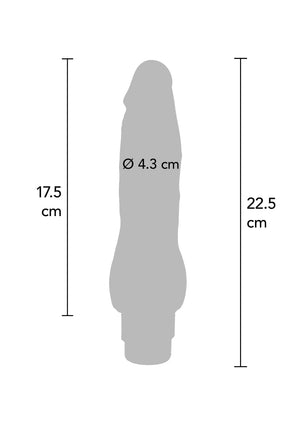 Dildo ToyJoy Dual Density Vibrator TPE 22.5 cm