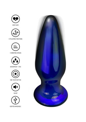 Jouet anal ToyJoy Shining Vibrating Glass Plug