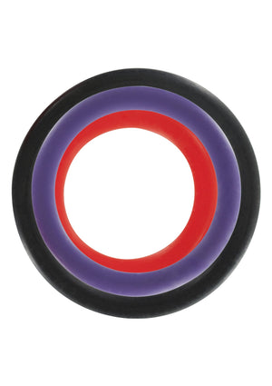 Performance masculine ToyJoy Triple Rings Multicolor 3 pcs