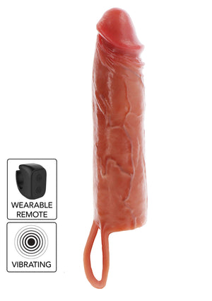 Performance masculine ToyJoy Hydrated Skin Penis Silicone Sleeve Vibrating 20 cm