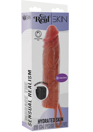 Performance masculine ToyJoy Hydrated Skin Penis Silicone Sleeve Vibrating 20 cm