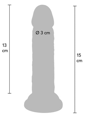Dildo ToyJoy Deluxe Dual Density Dong TPE 15 cm