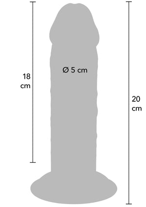Dildo ToyJoy Deluxe Dual Density Thick Dong TPE 20 cm