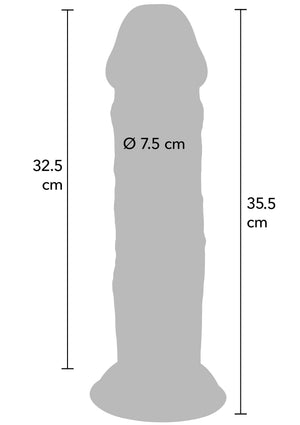 Dildo ToyJoy Deluxe Dual Density Thick Dong TPE 35.5cm