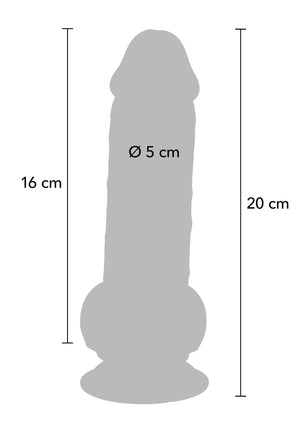 Dildo ToyJoy Deluxe Dual Density Thick Dildo TPE 20 cm