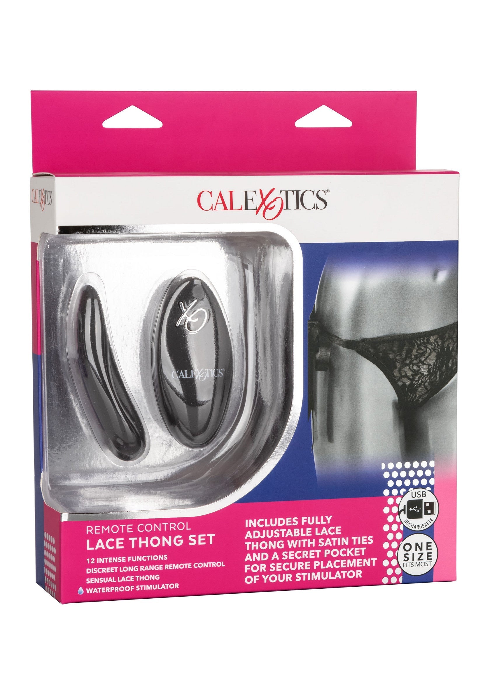 Stimulateur CalExotics Remote Control Lace Thong Set