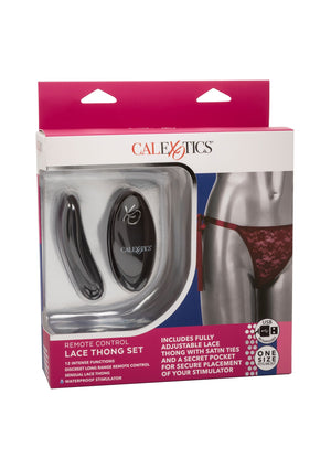 Stimulateur CalExotics Remote Control Lace Thong Set