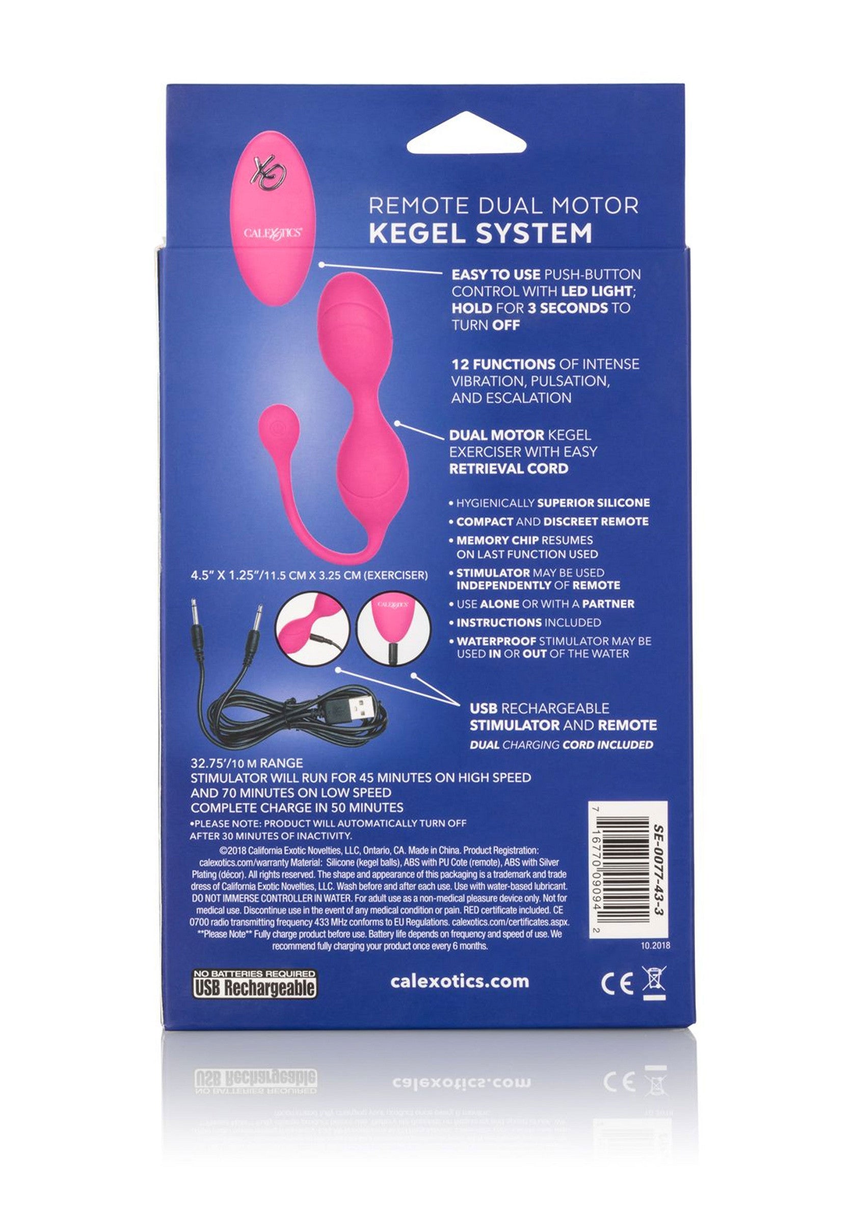 Boules de Geisha CalExotics Remote Dual Motor Kegel System