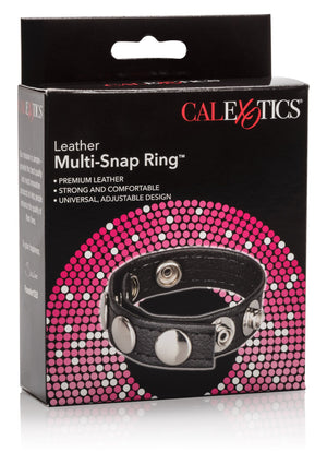 Performance masculine CalExotics Leather Multi-Snap Ring