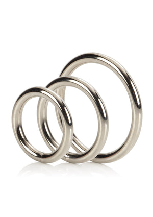 Performance masculine CalExotics Silver Ring 3 Piece Set