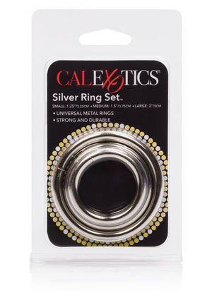 Performance masculine CalExotics Silver Ring 3 Piece Set