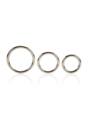 Performance masculine CalExotics Silver Ring 3 Piece Set