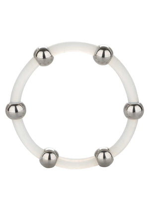 Performance masculine CalExotics Steel Beaded Silicone Ring XL