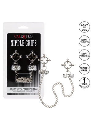 Accessoire BDSM CalExotics 4 Point Nipple Press With Bells