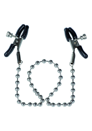 Accessoire BDSM CalExotics Silver Beaded Nipple Clamps