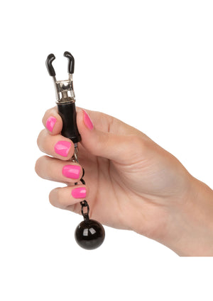 Accessoire BDSM CalExotics Weighted Twist Nipple Clamps