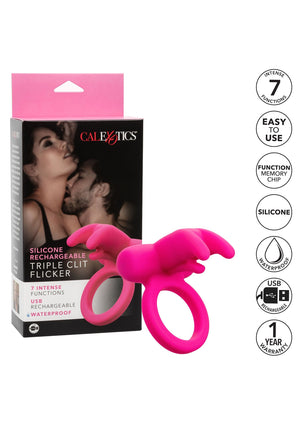 Performance masculine CalExotics Triple Clit Flicker Recharge