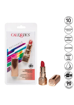 Stimulateur CalExotics Hide & Play Lipstick Rechargeable