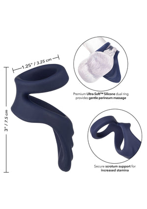 Performance masculine CalExotics Viceroy Perineum Dual Ring