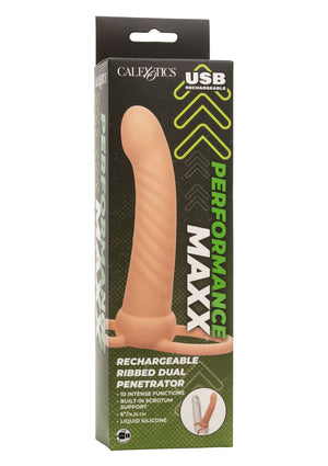 Performance masculine CalExotics Ribbed Dual Penetrator