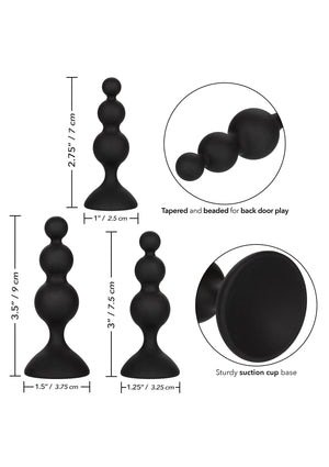 Jouet anal CalExotics Silicone Beaded Anal Kit