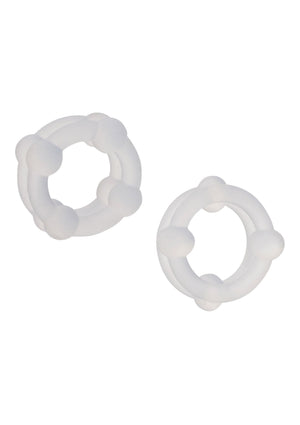 Performance masculine CalExotics Silicone Double Stacker Rings