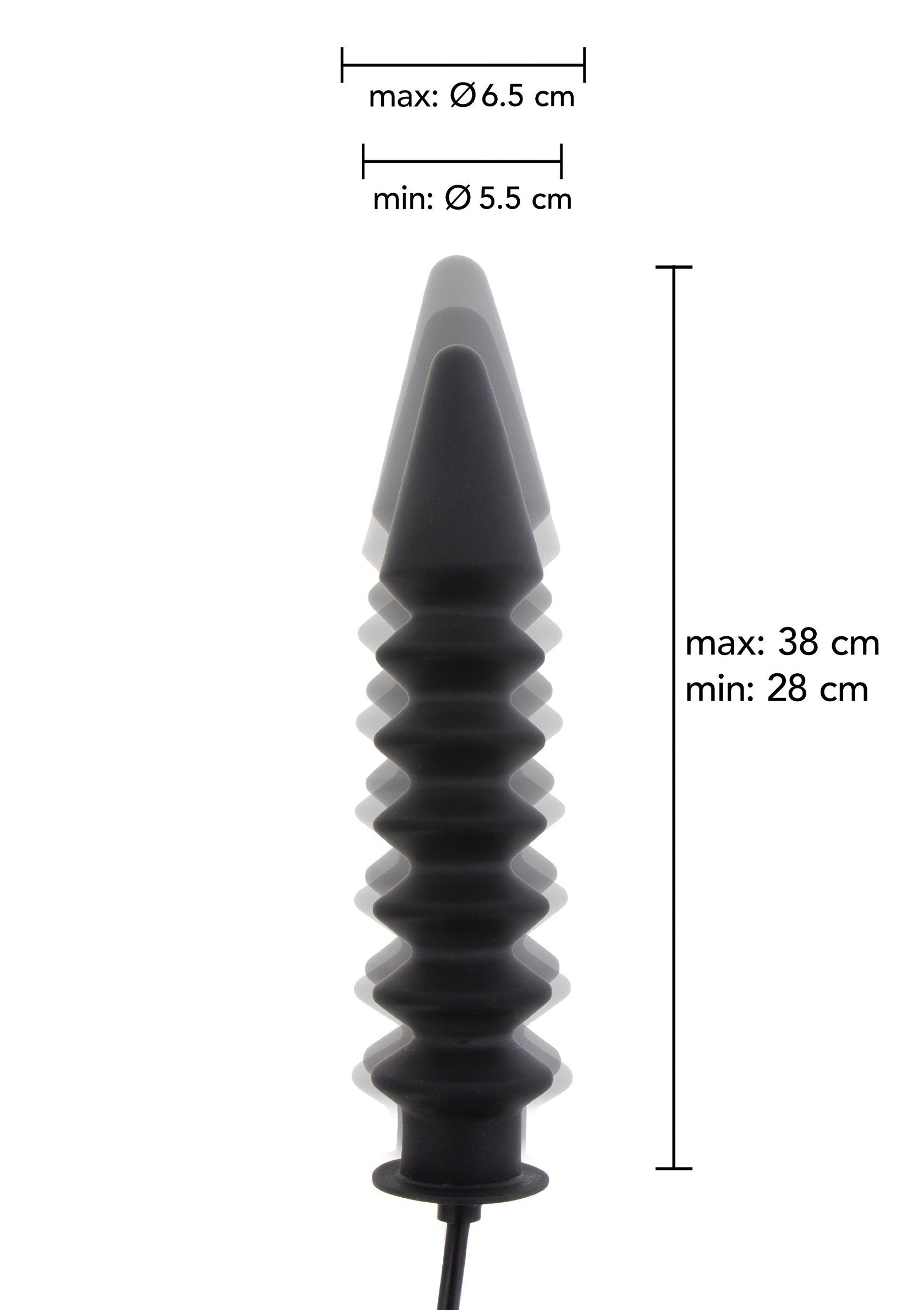 Jouet anal Hidden Desire Inflatable Ribbed Plug Expert