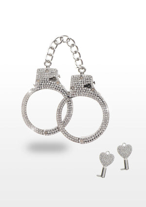 Accessoire BDSM Taboom Diamond Wrist Cuffs Silver