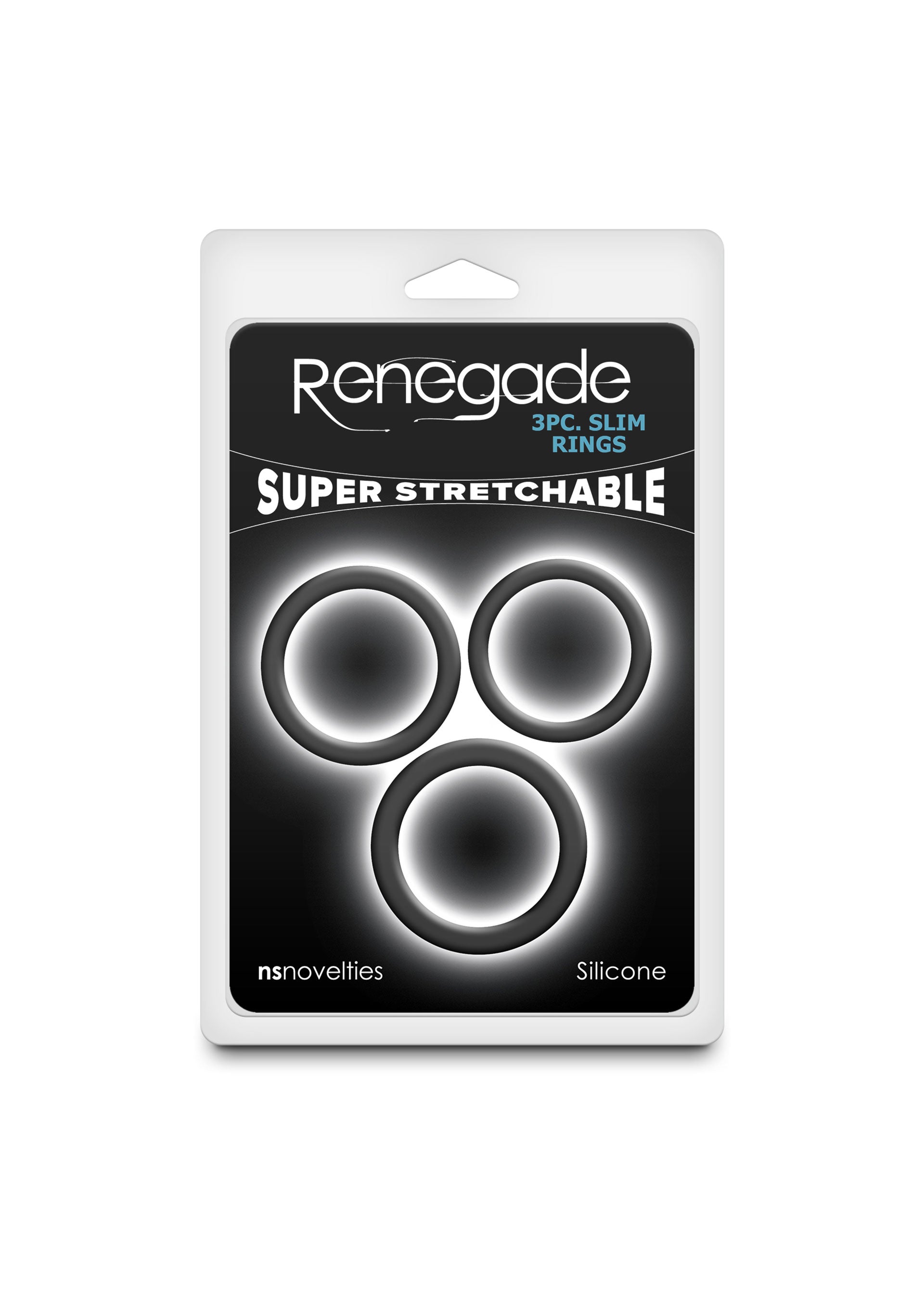 Performance masculine NS Novelties Renegade 3pc Slim Rings