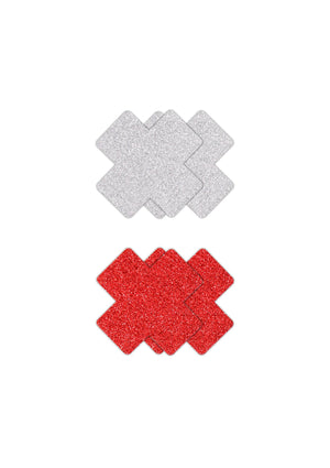Accessoire BDSM NS Novelties Pasties Glitter Cross 2 Pair