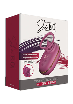 Stimulateur She.E.O. Licking Clitoral Automatic Pump
