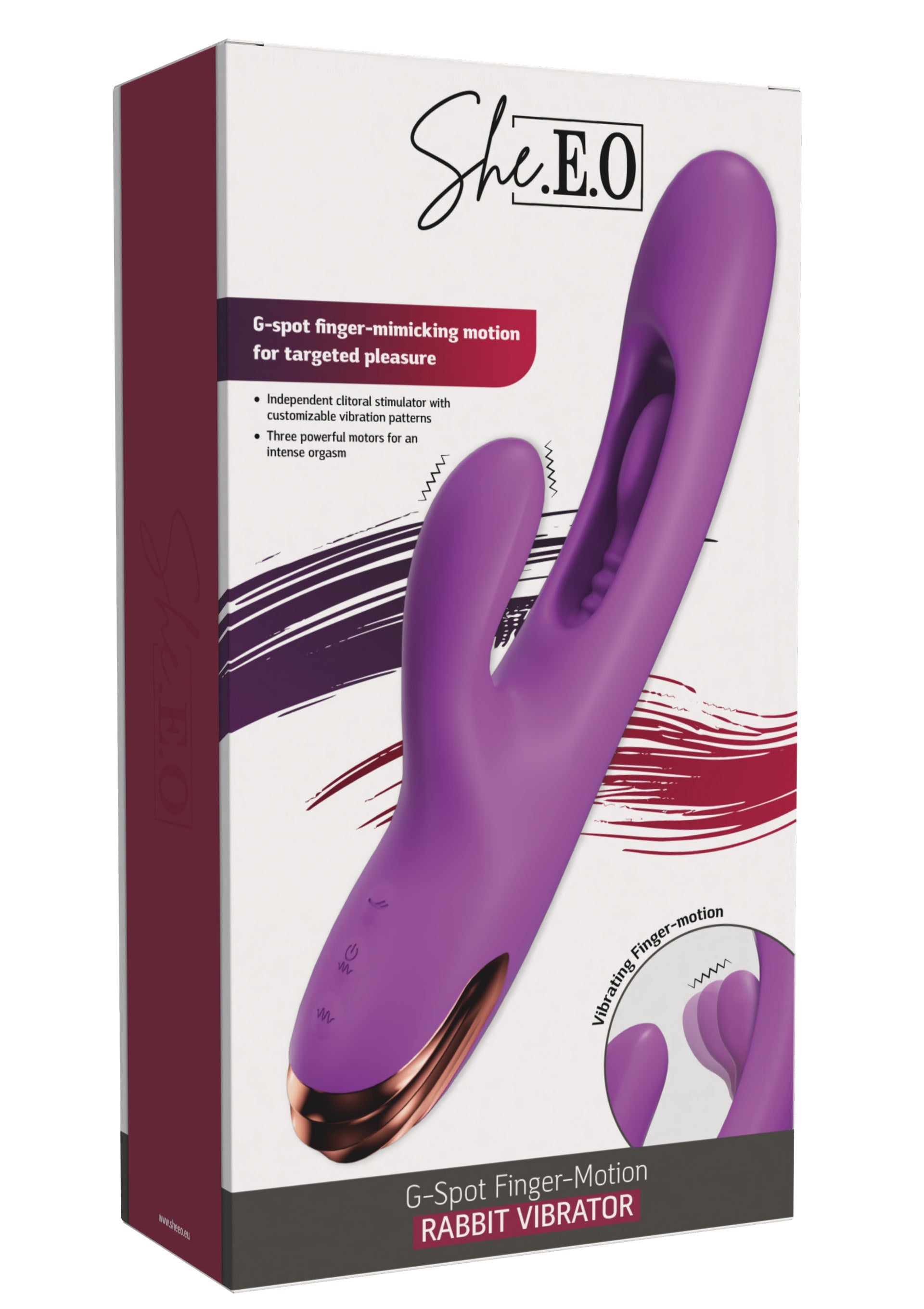 Vibromasseur She.E.O. G-Spot Finger-Motion Rabbit