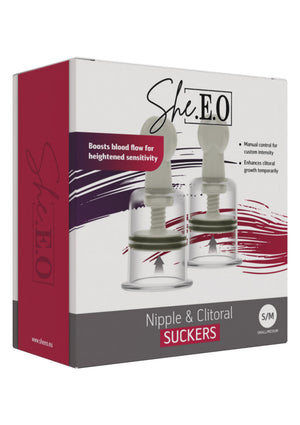 Stimulateur She.E.O. Nipple & Clitoral Suckers S/M