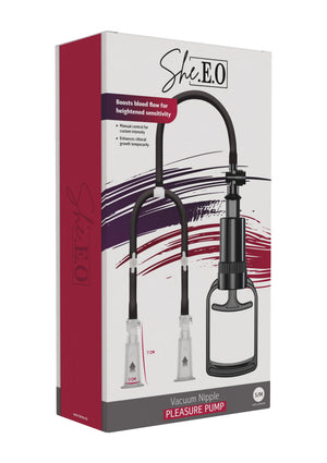 Stimulateur She.E.O. Vacuum Nipple Pleasure Pump S/M