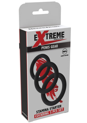 Performance masculine Hidden Desire Stamina Starter C-Rings 3 Pcs Set