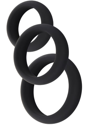 Performance masculine Hidden Desire Stamina Premium C-Rings 3 Pcs Set
