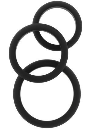 Performance masculine Hidden Desire Stamina Premium C-Rings 3 Pcs Set