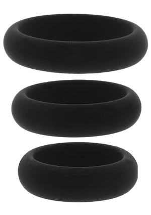 Performance masculine Hidden Desire Stamina Premium C-Rings 3 Pcs Set