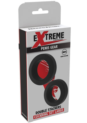 Performance masculine Hidden Desire Double Stackers C-Rings 2 Pcs Set L