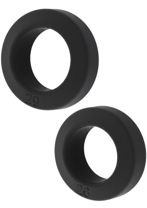 Performance masculine Hidden Desire Double Stackers C-Rings 2 Pcs Set L