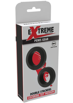 Performance masculine Hidden Desire Double Stackers C-Rings 2 Pcs Set L