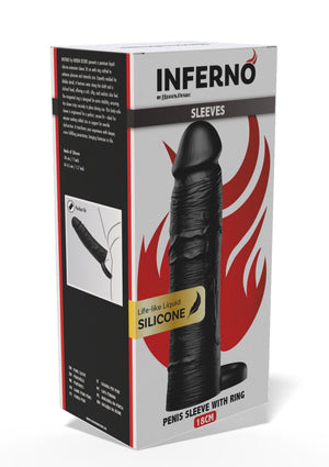 Performance masculine Hidden Desire Penis Sleeve Liquid Silicone Ring 18 cm