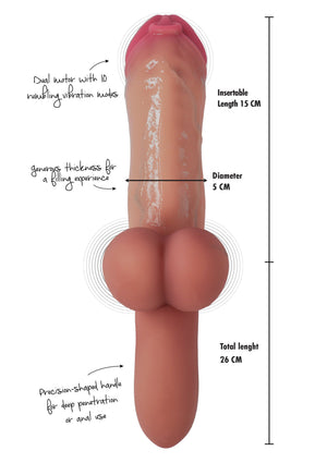 Dildo Hidden Desire Pierced Punisher Vibrating Dildo Liquid Silicone