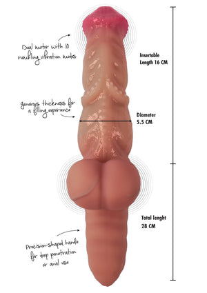 Dildo Hidden Desire Mutant Rumbler Vibrating Dildo Liquid Silicone
