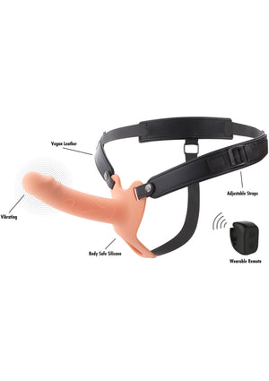 Gode-ceinture Hidden Desire Hollow Penis Strapon Vibrating Silicone 16 cm