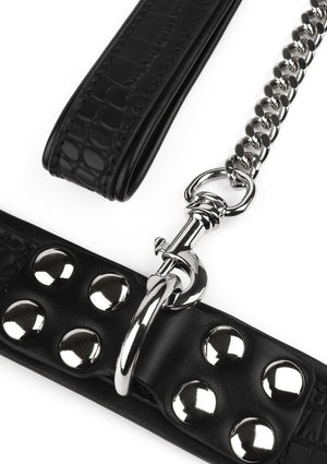 Accessoire BDSM Avanza Croc-Embossed Collar & Leash