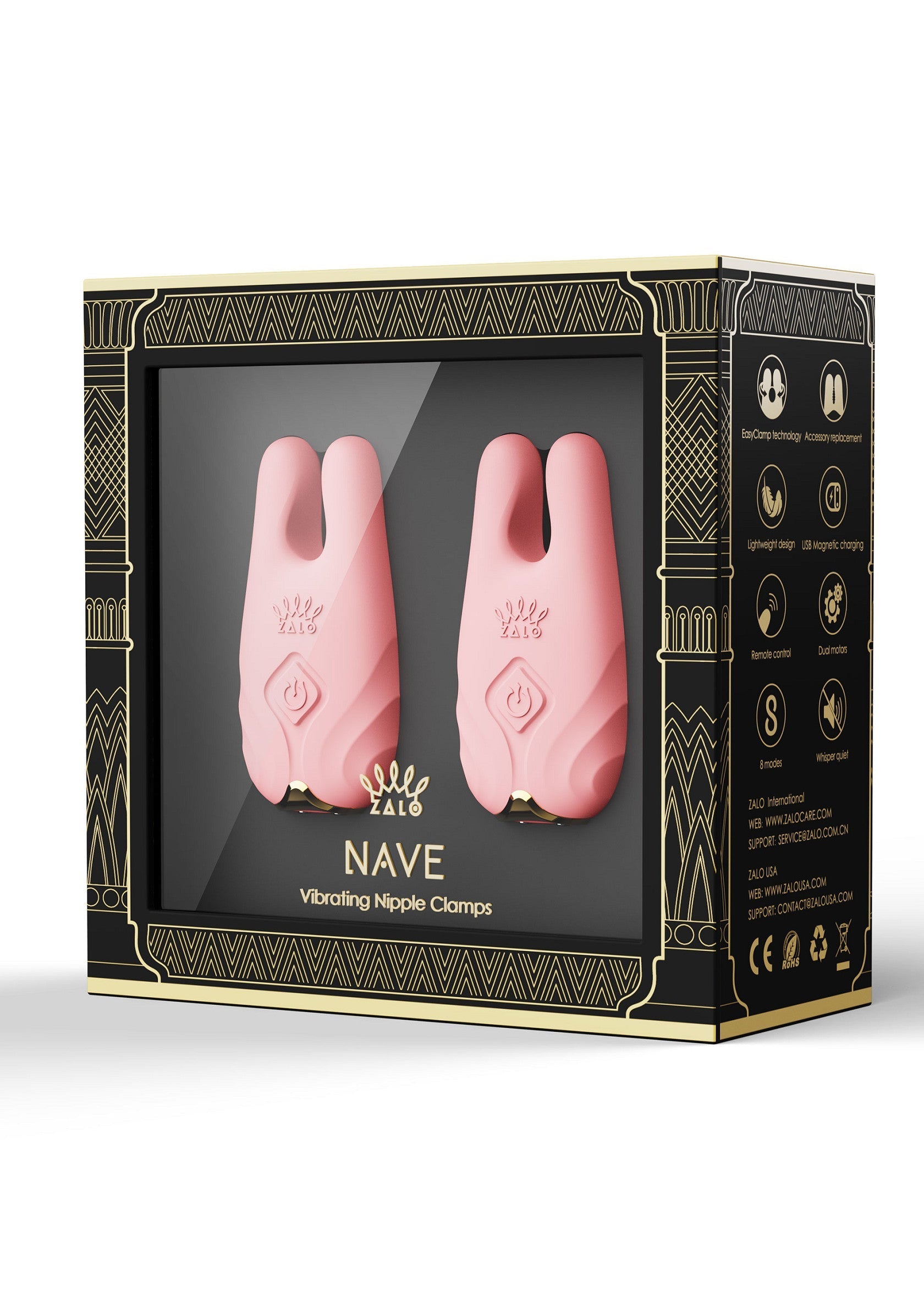 Accessoire BDSM Zalo Nave Vibrating Nipple Clamps