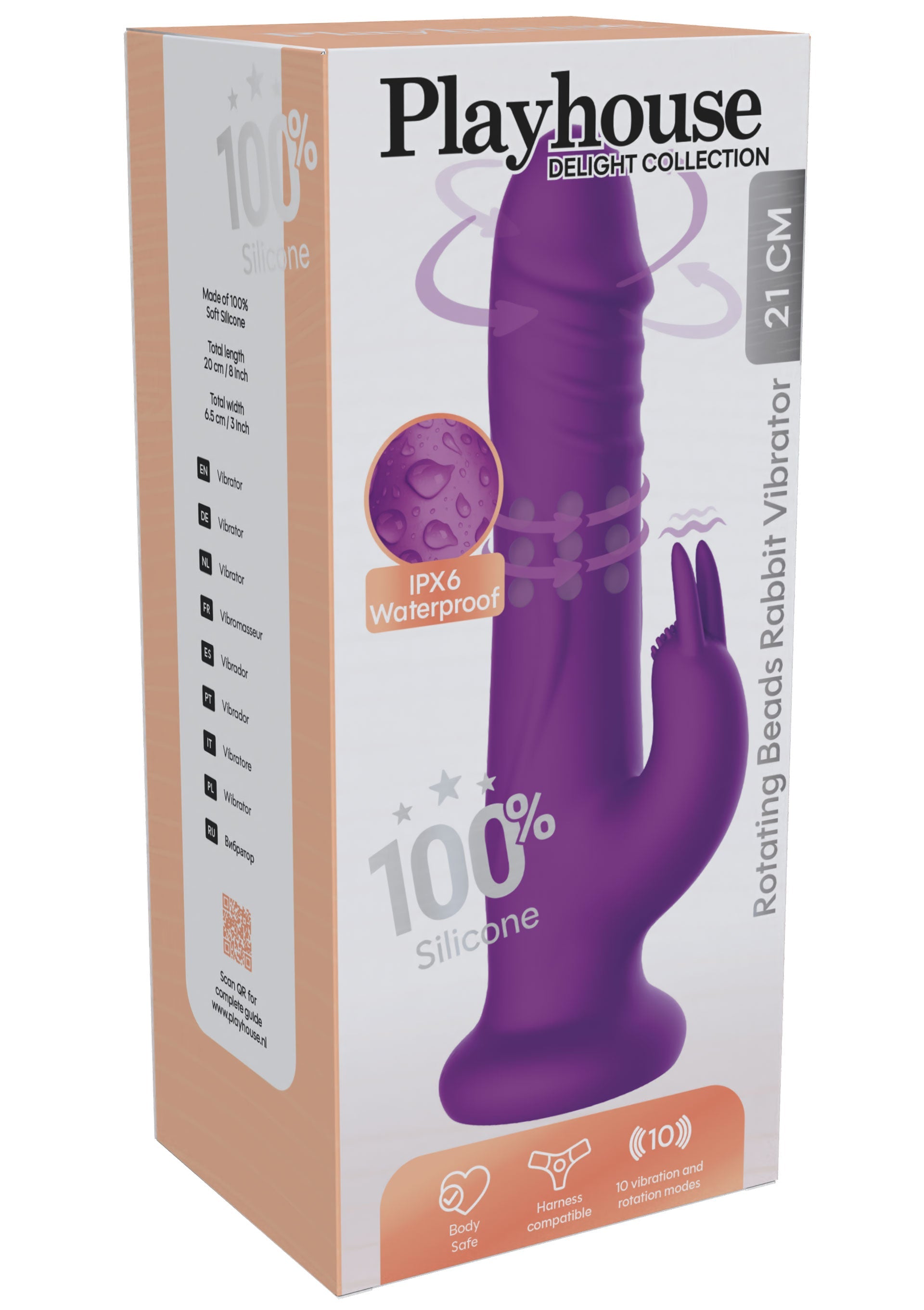 Vibromasseur Playhouse Rotating Beads Rabbit Vibrator
